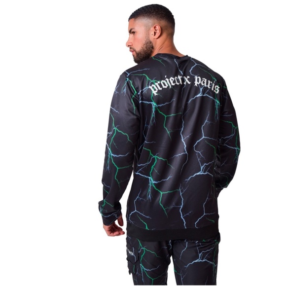 NWT Project X Paris Black Lightning Sweater - Picture 3 of 5